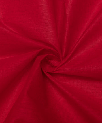 Red Colour Plain Cotton Lining Fabric
